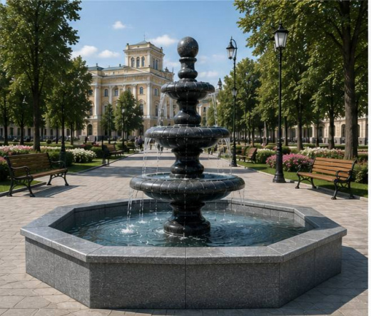 Фонтан Гранит серый